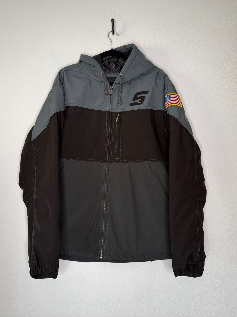 Snap-on Men’s Commander Jacket Gray Black Quilted Lining Size XL
